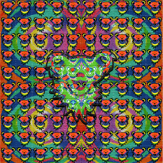 Beary Nice Grateful Dead Tabs LSD blotter art print