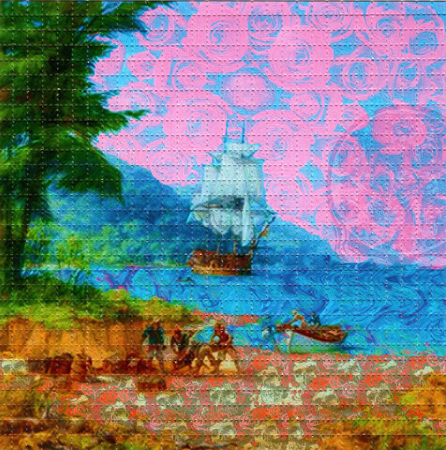 Pirates Grateful Dead Tabs LSD blotter art print