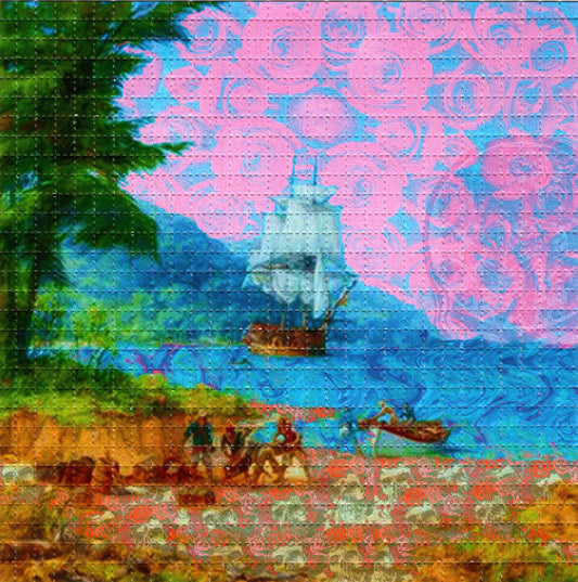 Pirates Grateful Dead Tabs LSD blotter art print