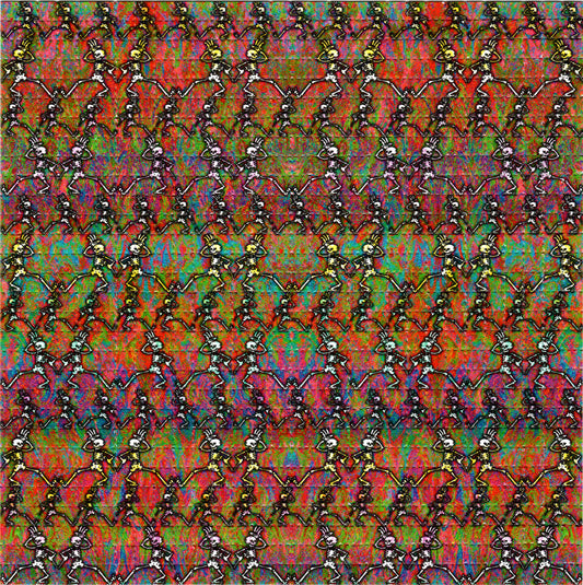 Bonezzz Grateful Dead Tabs LSD blotter art print