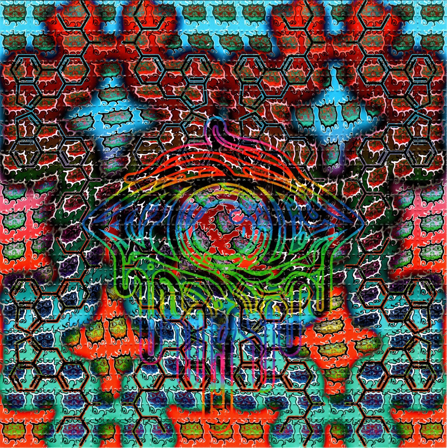 Weird Eye Grateful Dead Tabs LSD blotter art print