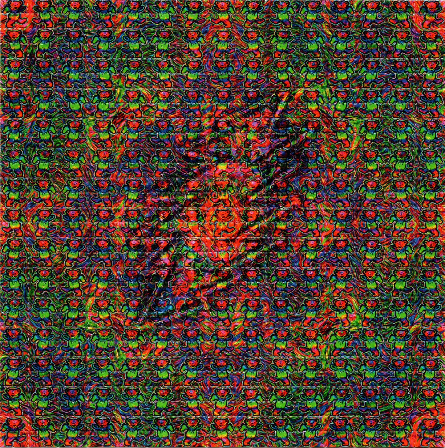 Bolt Bear Dance Grateful Dead Tabs LSD blotter art print
