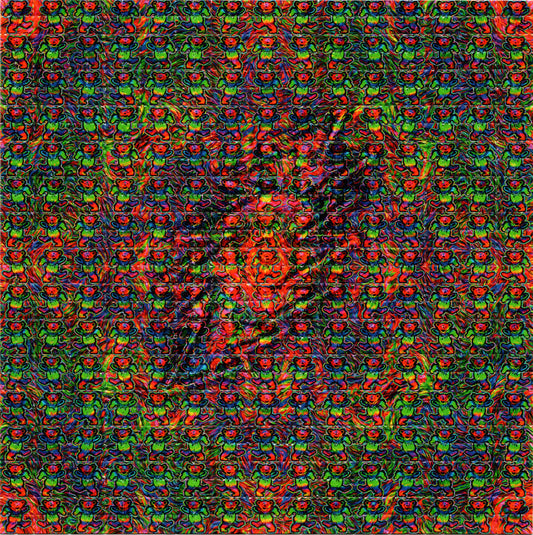 Bolt Bear Dance Grateful Dead Tabs LSD blotter art print