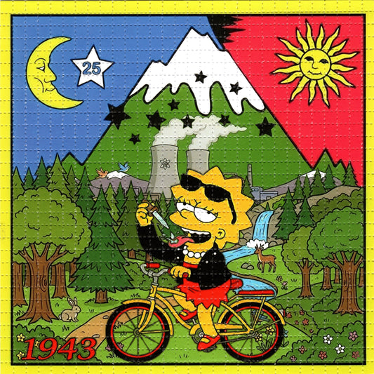 Cool Lisa Drops Acid Bicycle Day LSD blotter art print