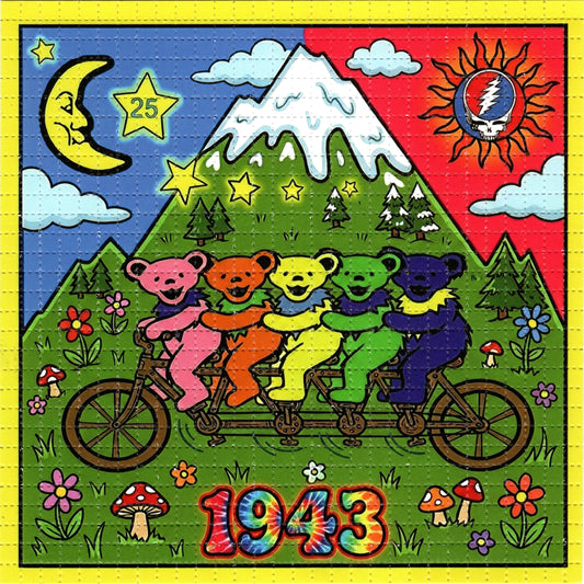 Dancing Bears Bicycle Day Grateful Dead LSD blotter art print