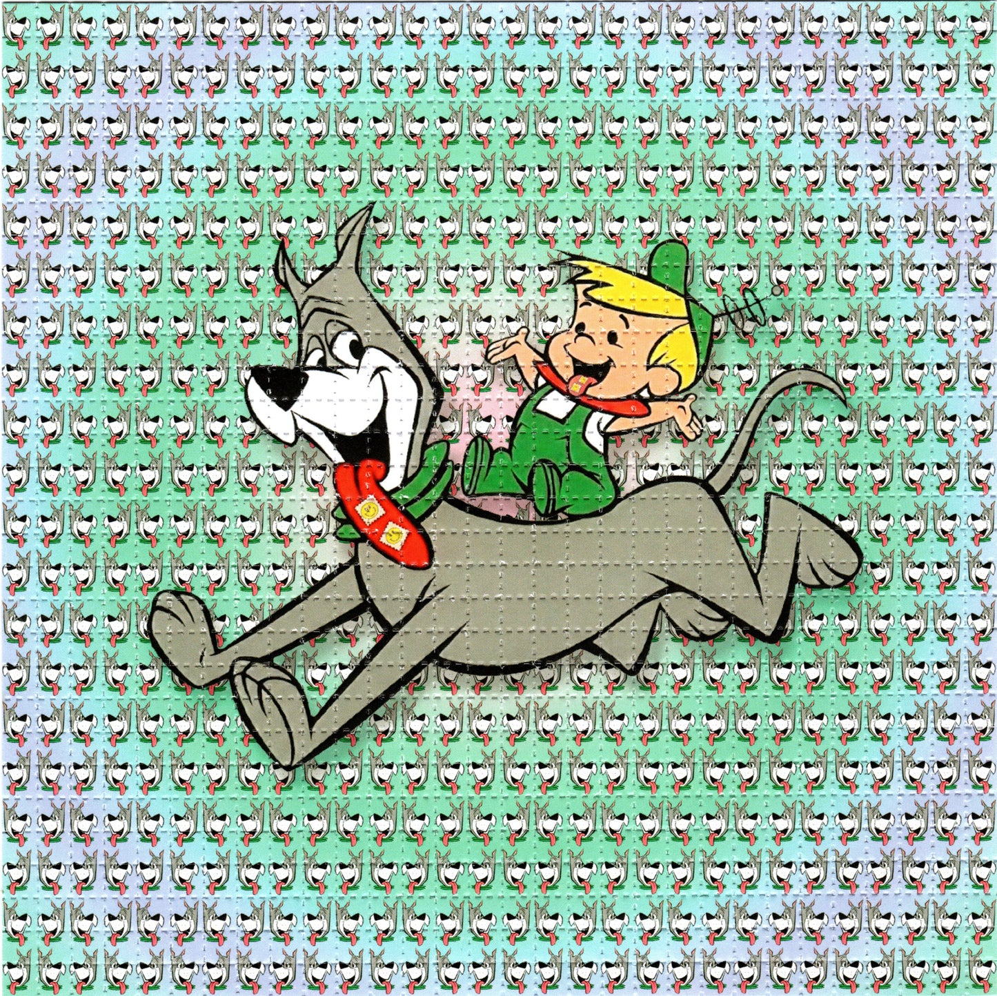 Astro and Elroy Eat Acid Tabs LSD blotter art print