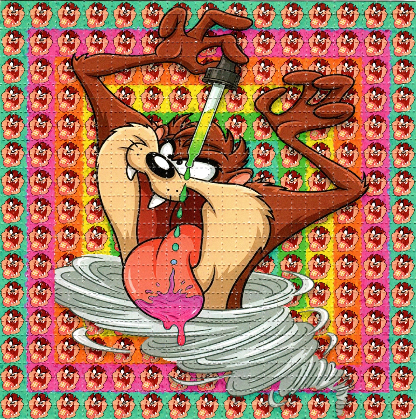 Spun Taz Dropper Tasmanian Devil  LSD blotter art print