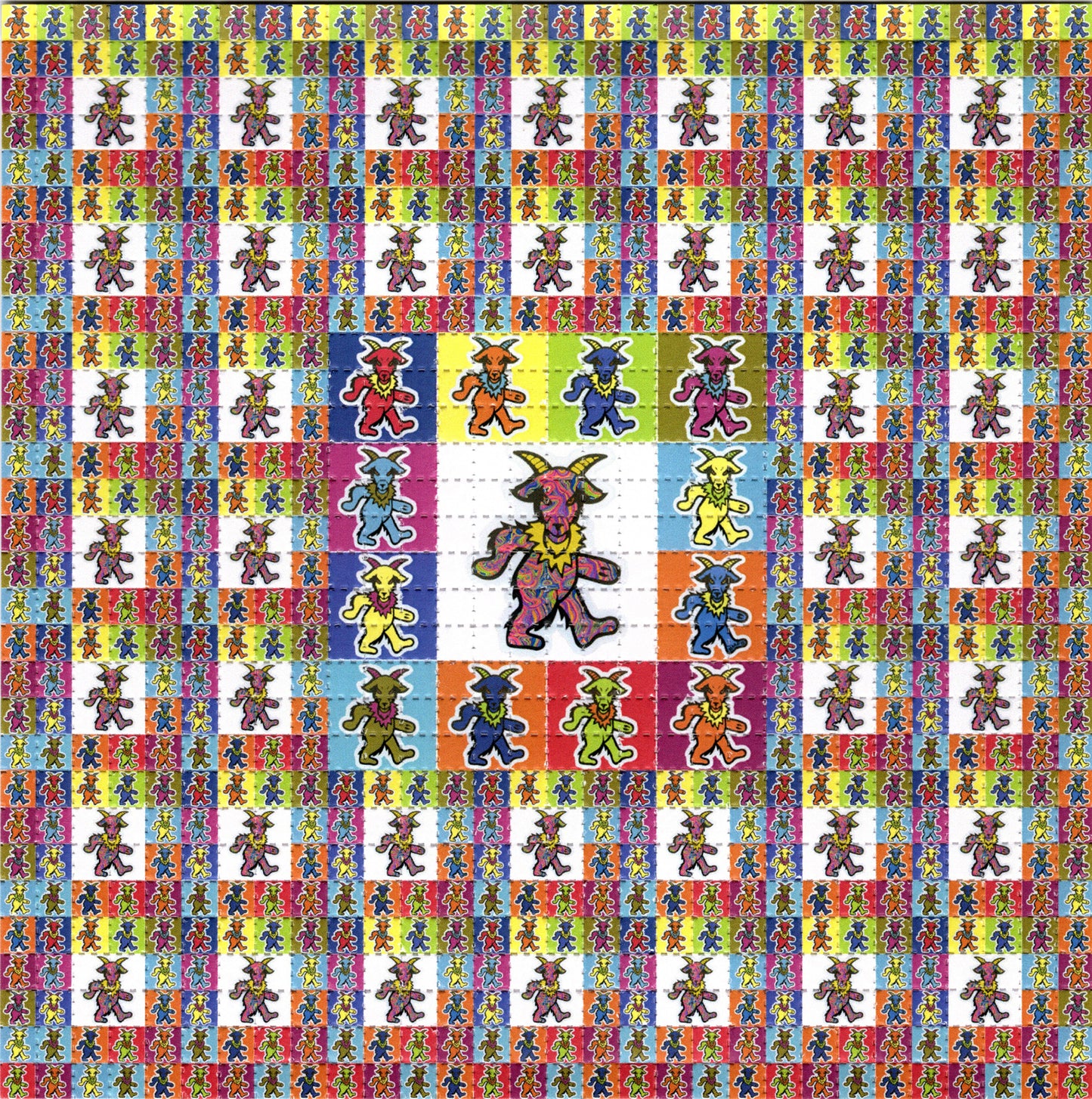 Grateful Dancing Goat BMFS blotter art print