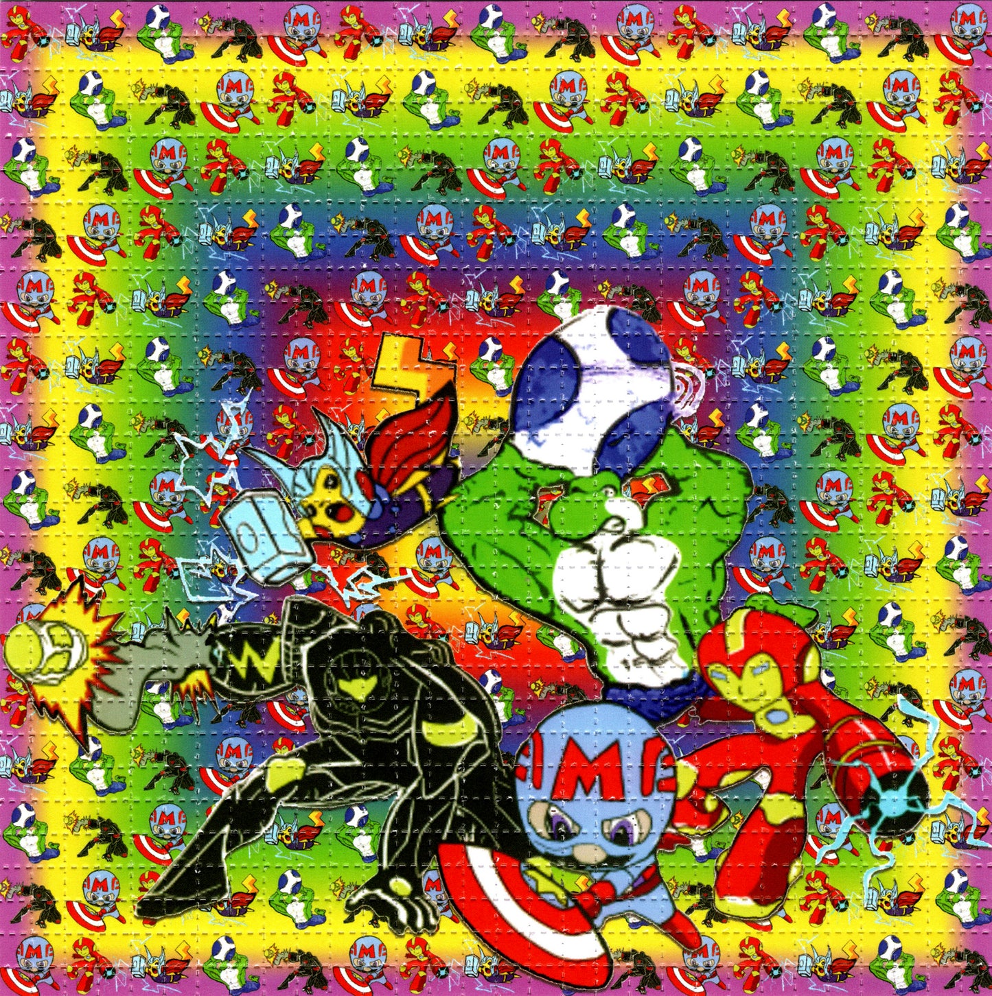 Marvel - Game Mashups by Unstopabell SIGNED Limited Edition LSD blotter art print