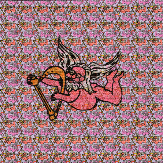 Classic Jerry Garcia Cupid & Harp Tribute LSD blotter art print