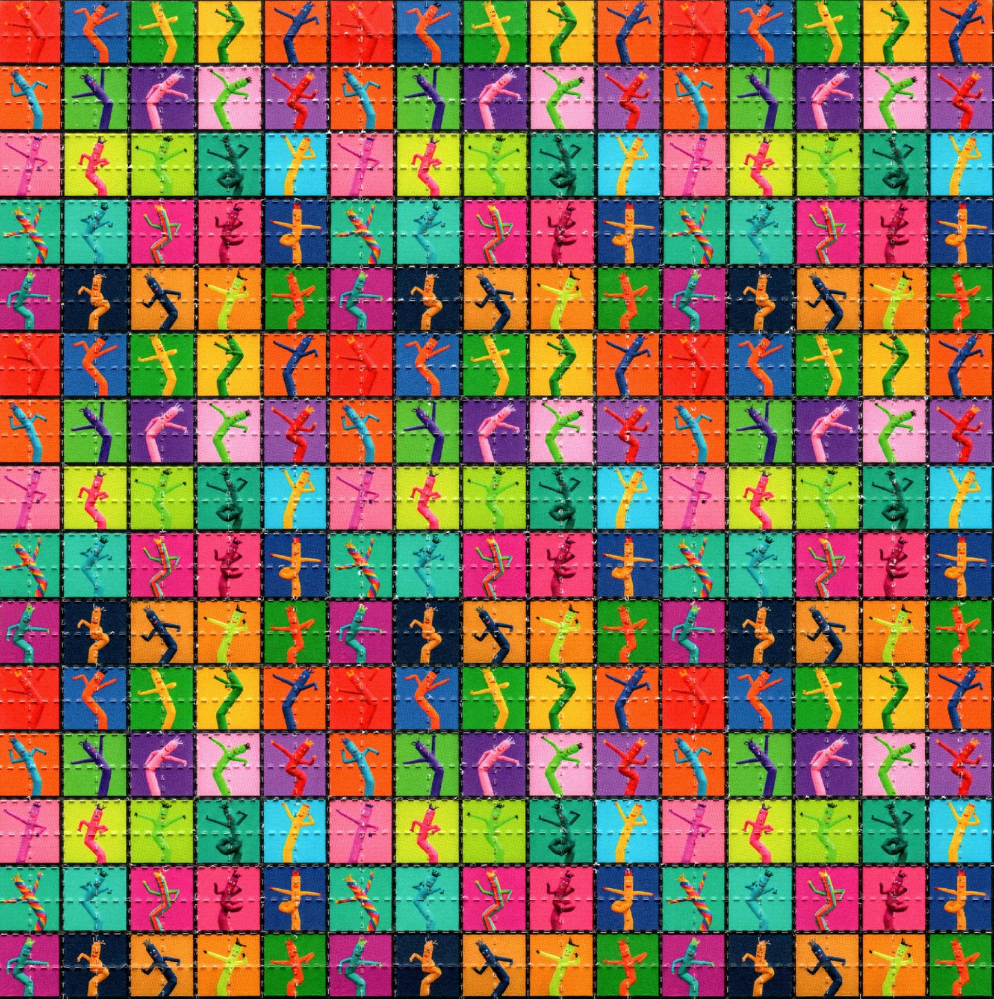 Dancing Air Tube Dudes LSD blotter art print