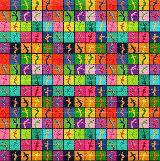 Dancing Air Tube Dudes LSD blotter art print
