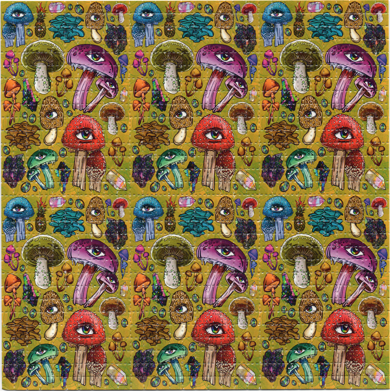 Mushrooms by Ellie Paisley Brooks Limited Edition LSD blotter art print