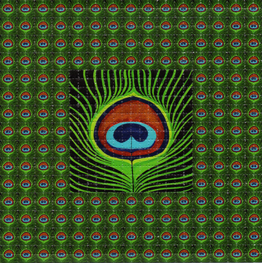 Peacock Feathers LSD blotter art print