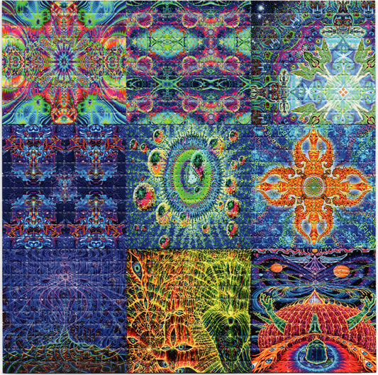 Psychedelic Blue X9 LSD blotter art print