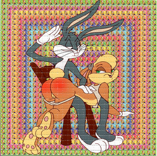 Bugs Spanks Naughty Lola LSD blotter art print