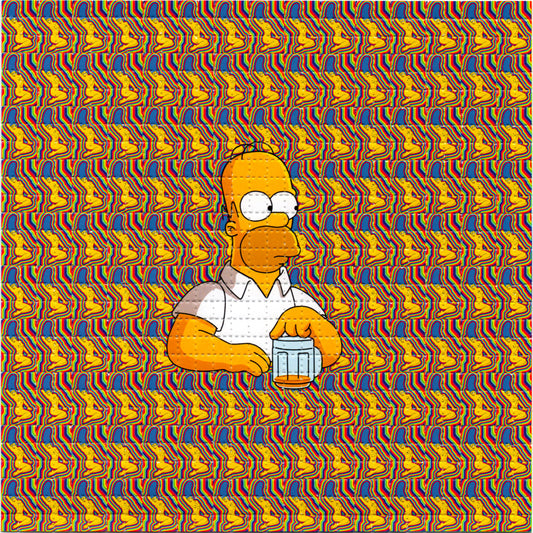Homer Day Dreams LSD blotter art print
