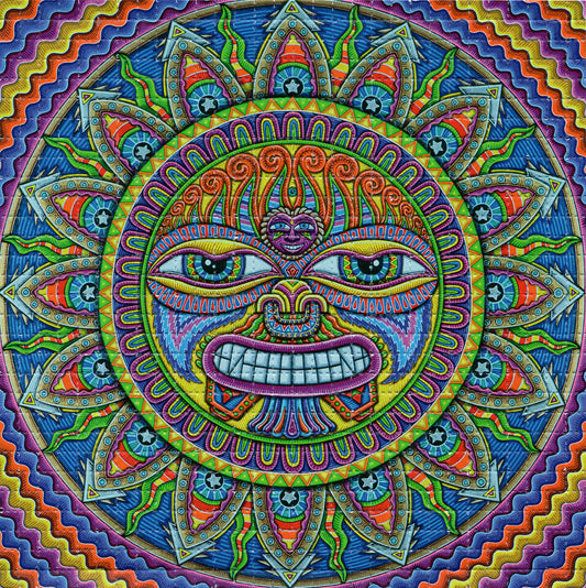 Taita Initi Sun by Chris Dyer LSD blotter art print