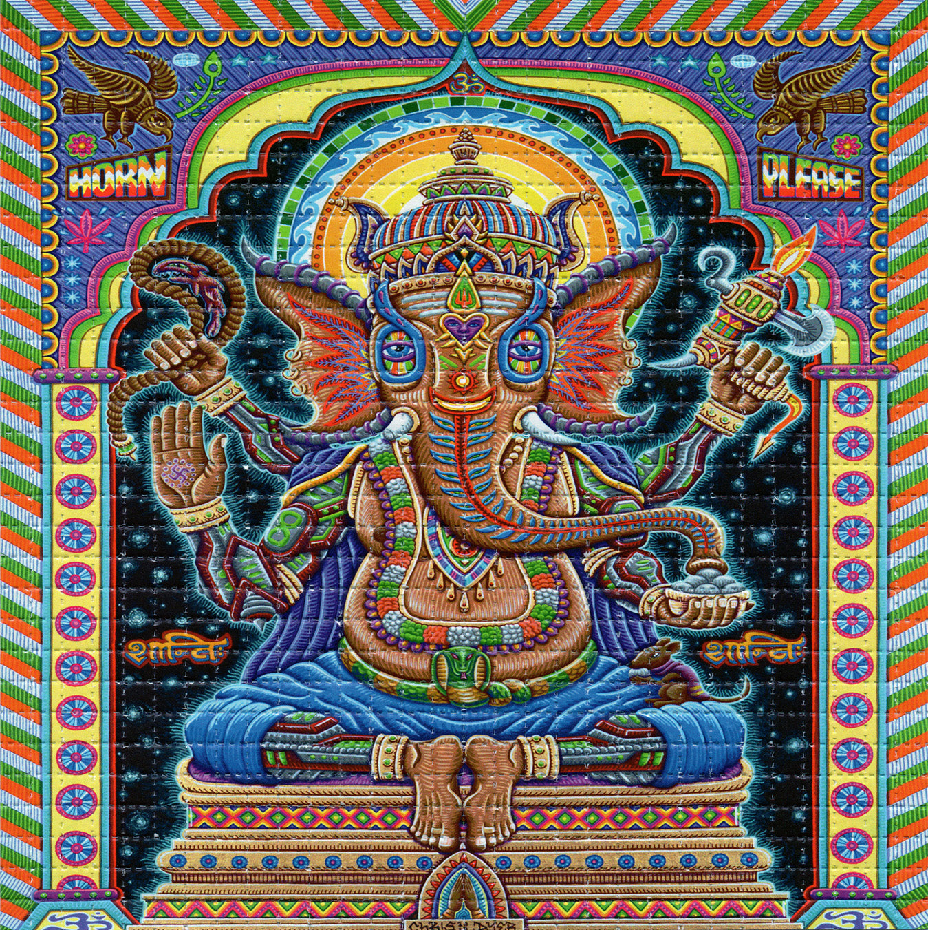 Jai Ganesha by Chris Dyer LSD blotter art print β Key-Z Productions