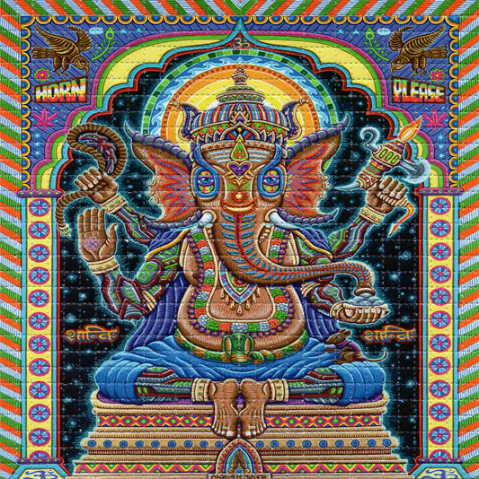 Jai Ganesha by Chris Dyer LSD blotter art print