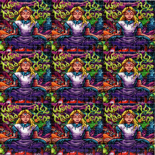 We're All Mad Here X9 Alice LSD blotter art print