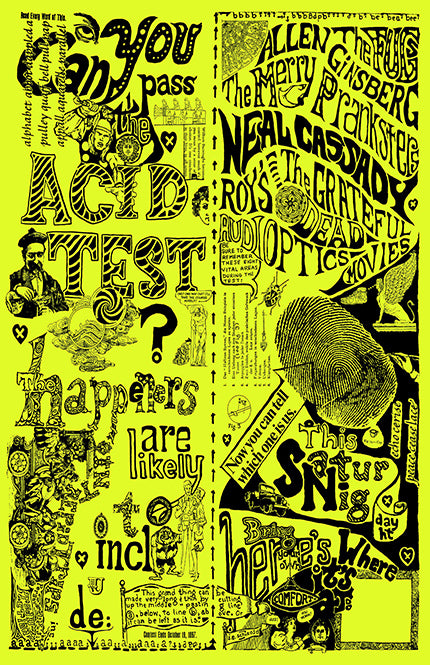 Can You Pass The Acid Test? (yellow) Poster by Paul Foster