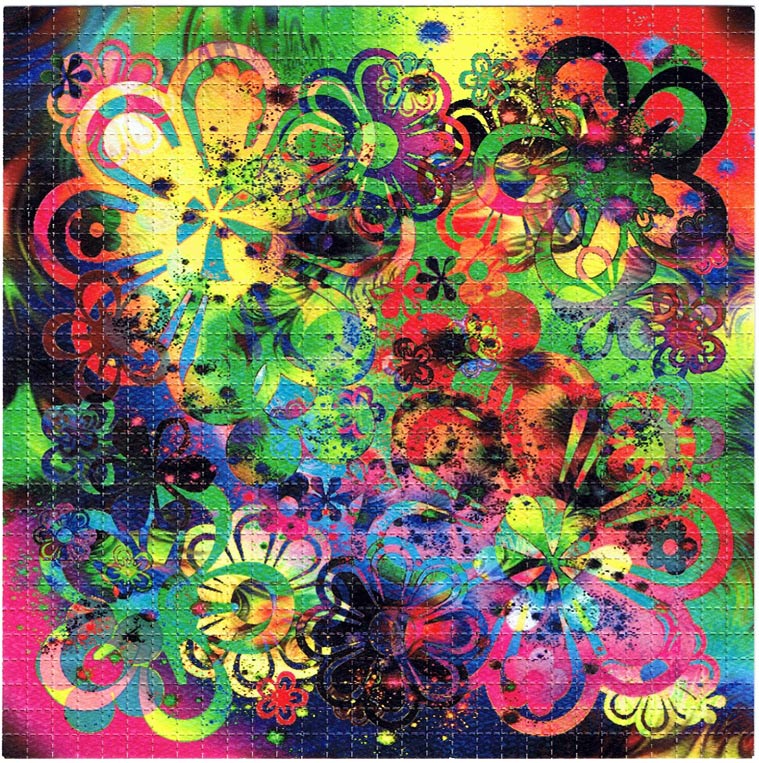 Flower Power LSD blotter art print