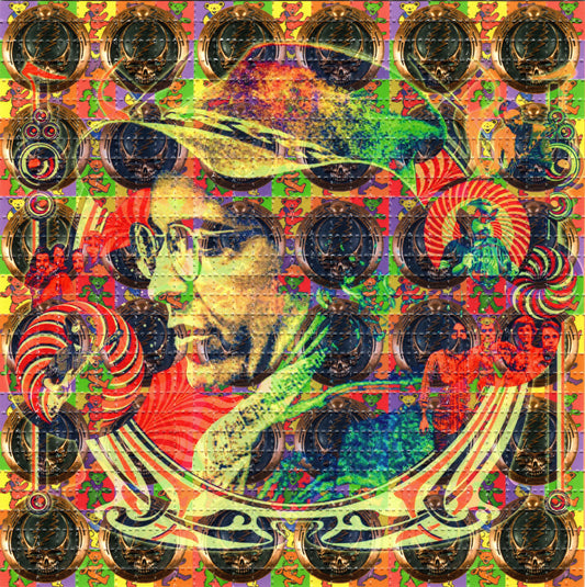 Owsley Stanley Bear Buckles LSD blotter art print