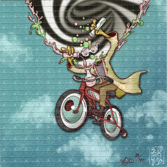 Bicycle Day Mad Chemist by Andrew Johnson SIGNED Limited Edition LSD blotter art print