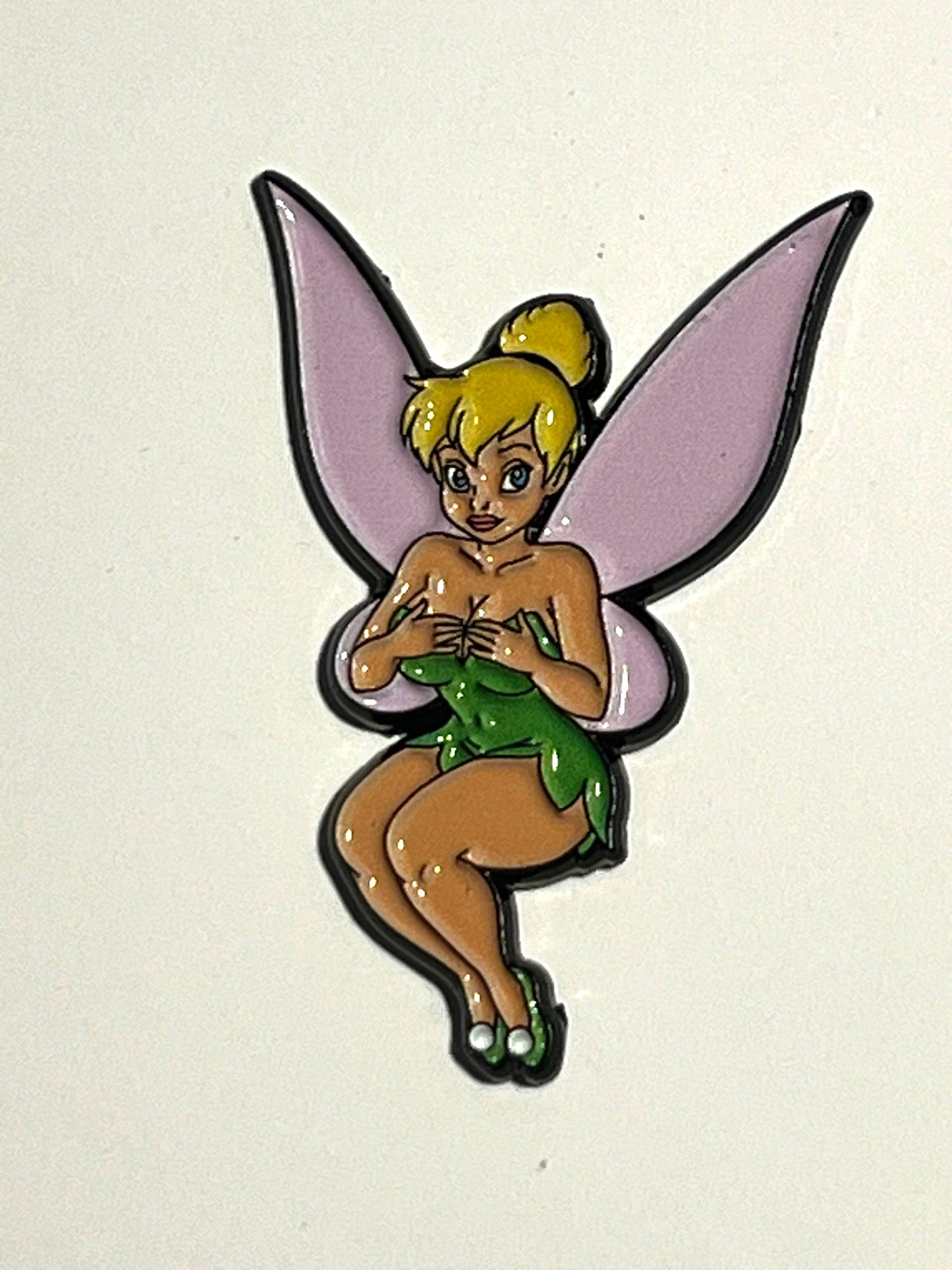 Blonde Sexy Tink Pixie Fairy Shy Covering Cleavage Pin