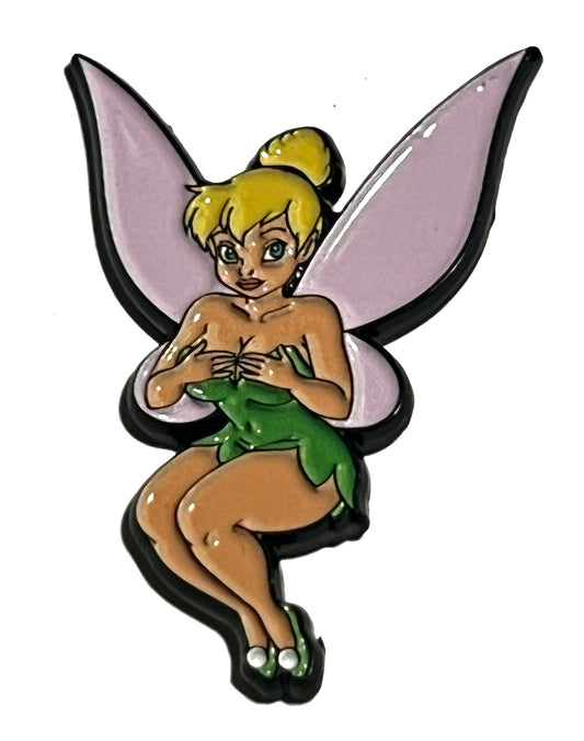 Blonde Sexy Tink Pixie Fairy Shy Covering Cleavage Pin