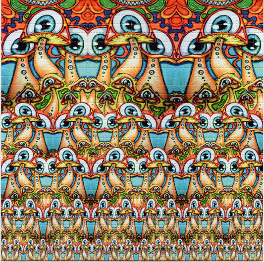 Mushroom Eyes LSD blotter art print
