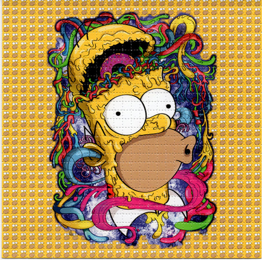 Homer Mind Blown LSD blotter art print