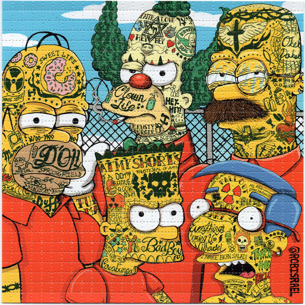 Criminal Simpson by Rob Israel Limited Edition LSD blotter art print