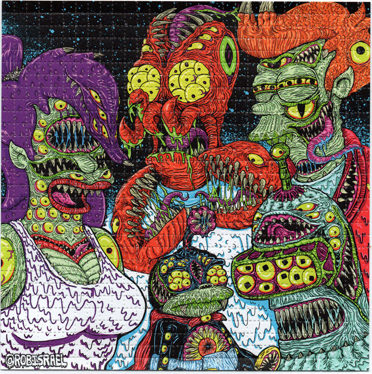 Future Space Gang by Rob Israel Limited Edition LSD blotter art print