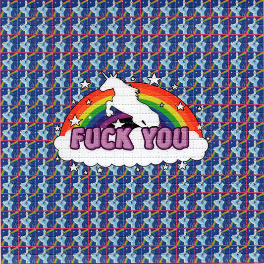 FU Unicorns LSD blotter art print