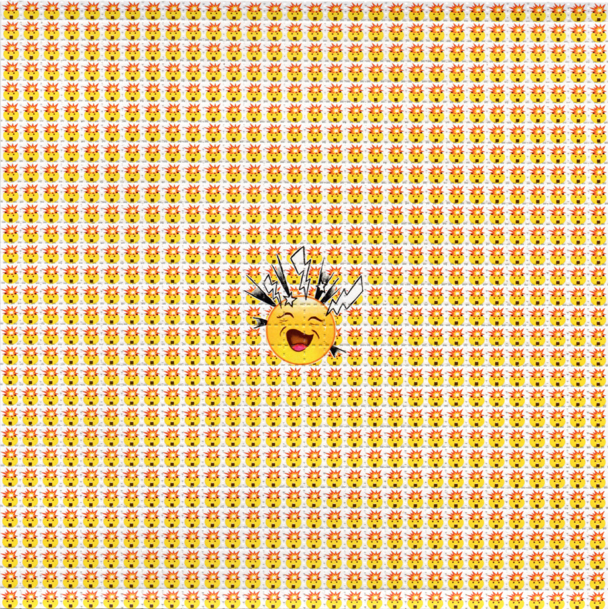 Mind Blown Emojis LSD blotter art print