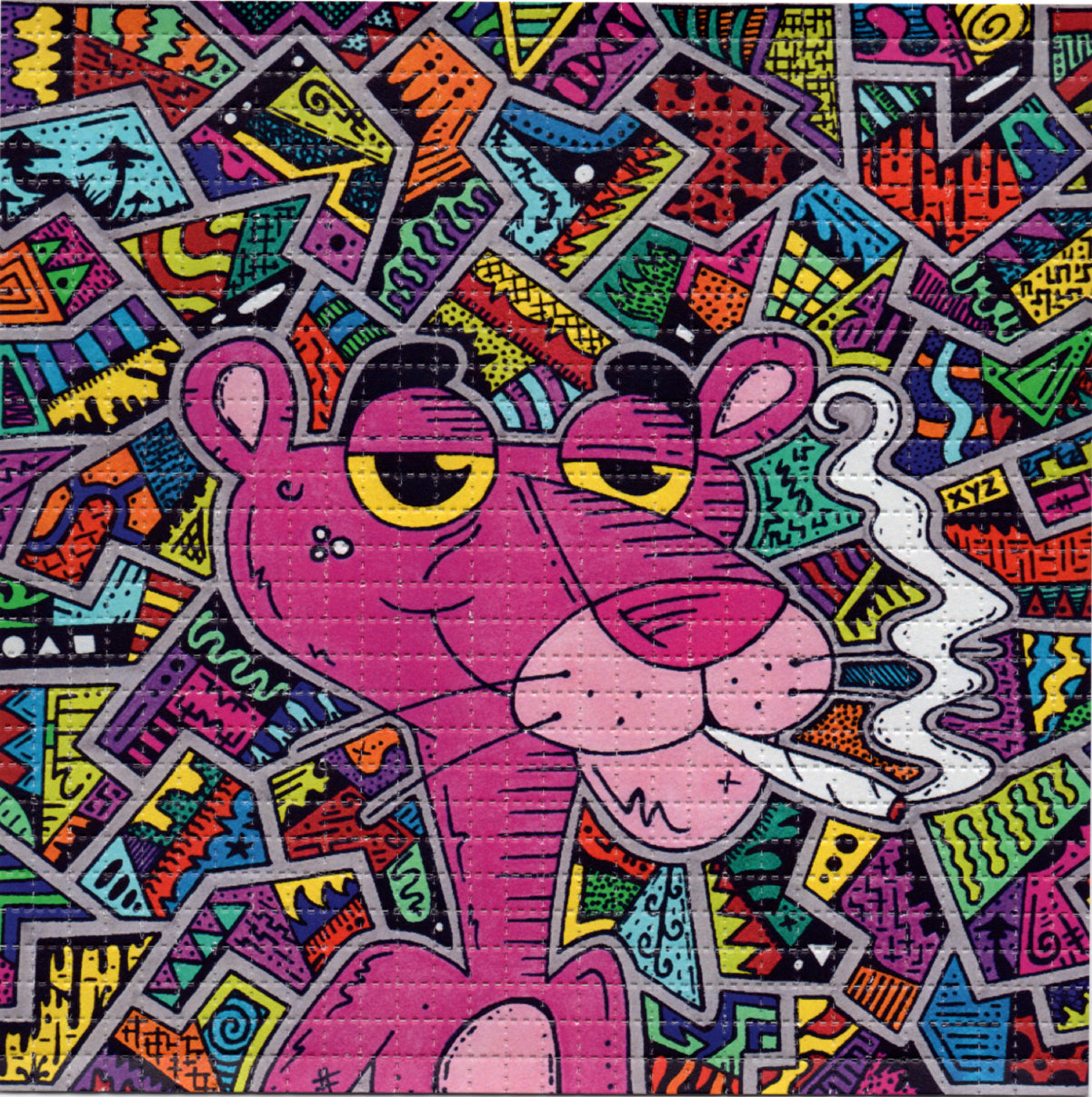 Smoking Panther by Areh LSD blotter art print