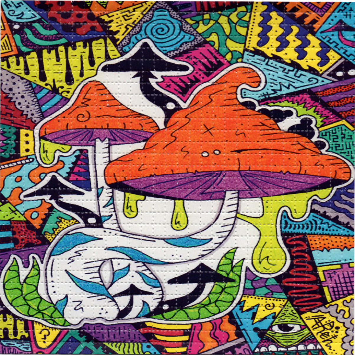 Shrooms by Areh LSD blotter art print