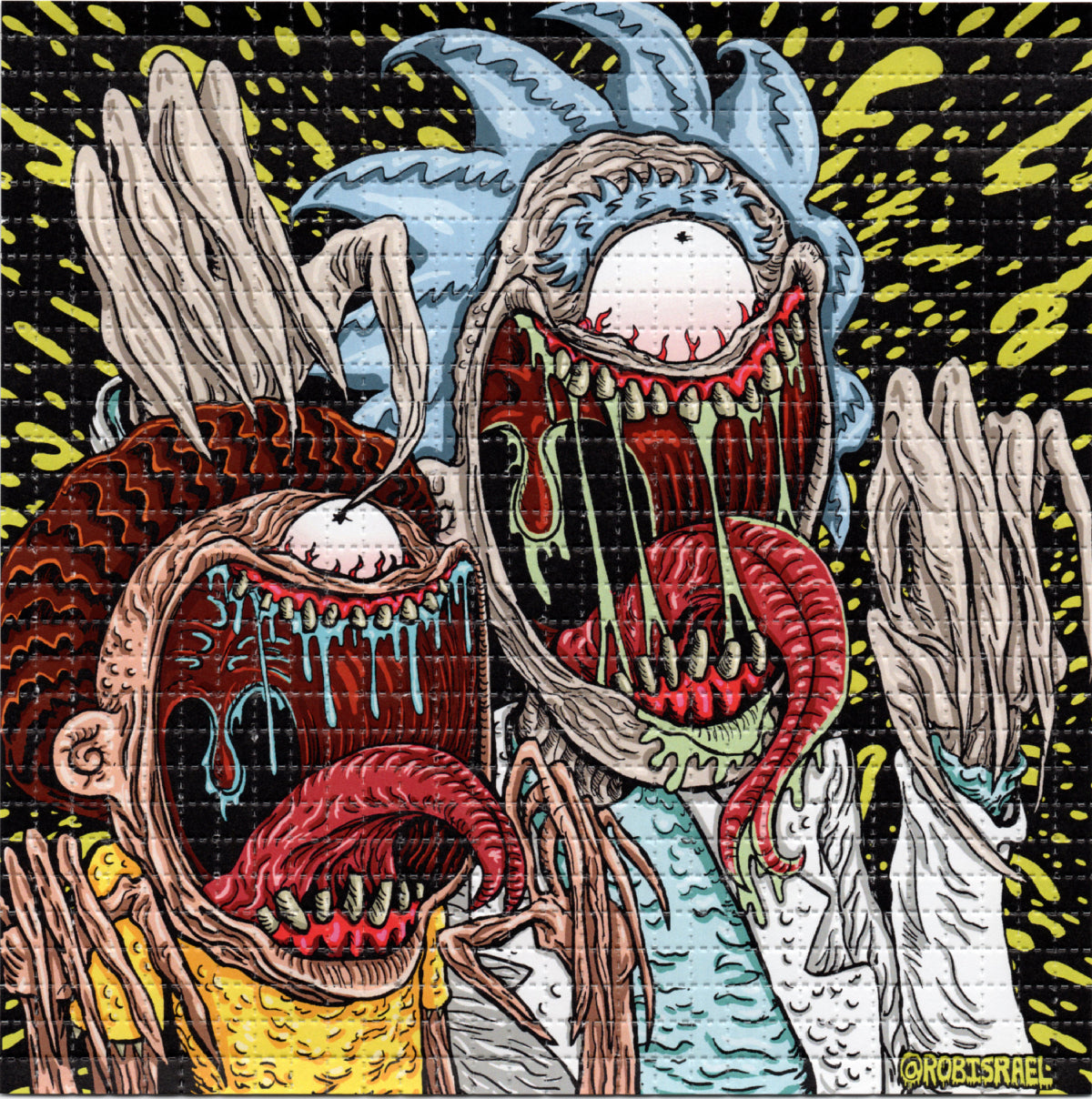 Monster Mouth R&M by Rob Israel Limited Edition LSD blotter art print