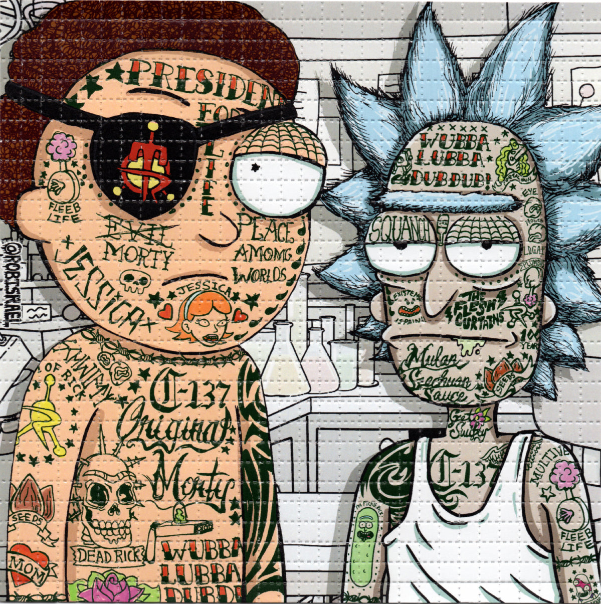 Criminal R&M by Rob Israel Limited Edition LSD blotter art print