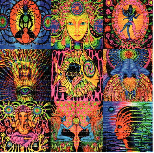 Zen Day Glo X9 LSD blotter art print