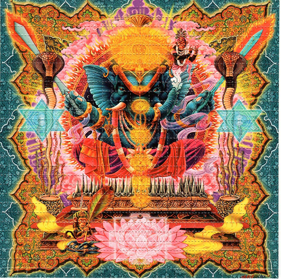 Ganesh LSD blotter art print