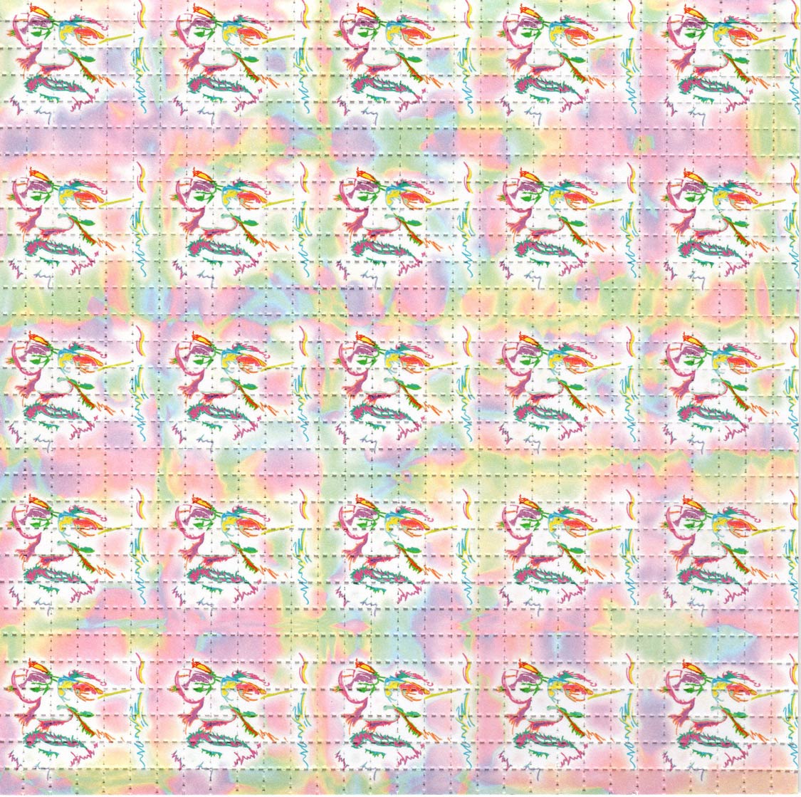 Jerry Faces LSD blotter art print