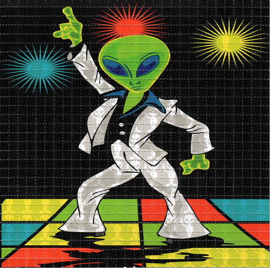 Disco Alien LSD blotter art print