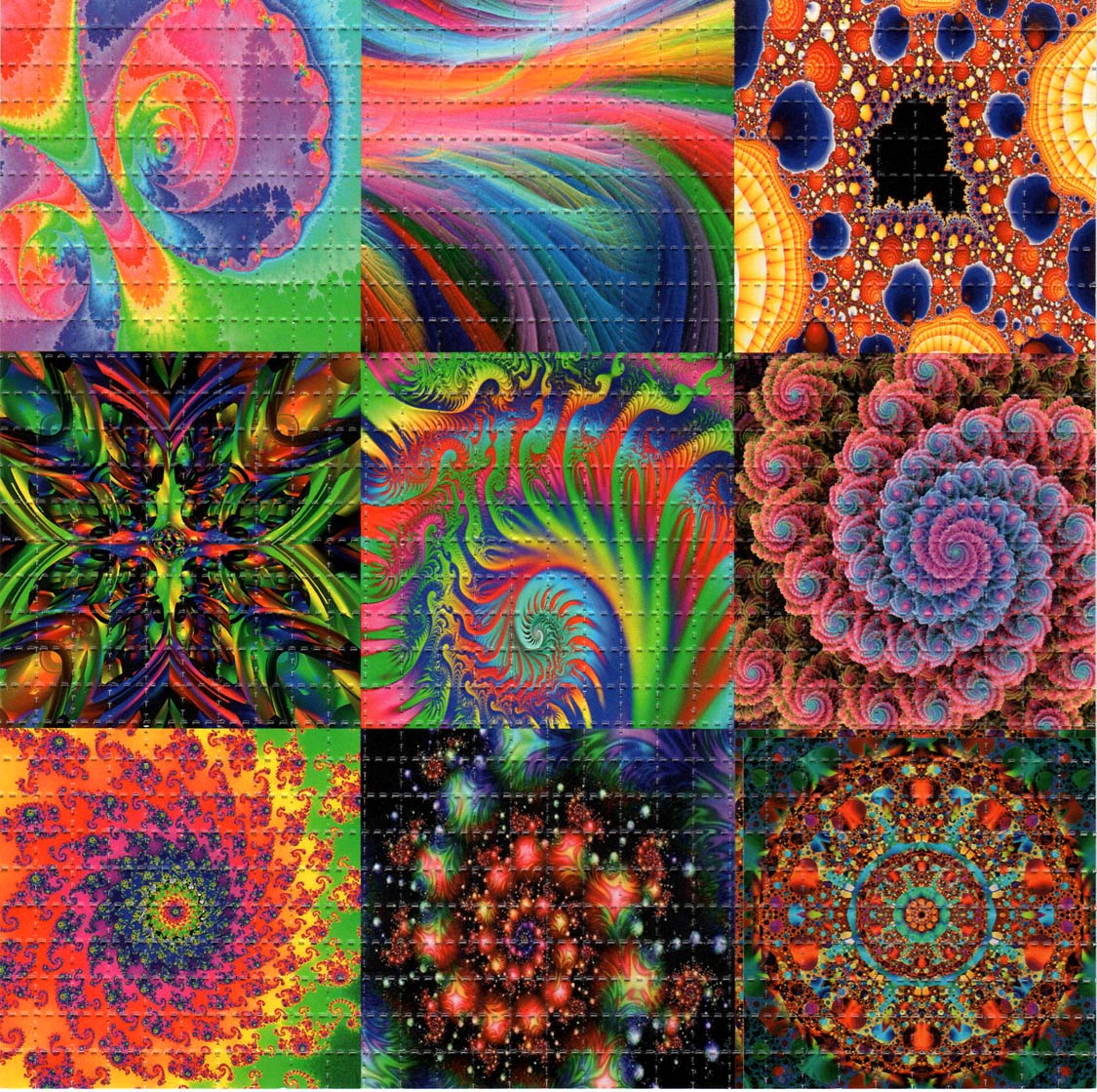 Fractals X9 #1 LSD blotter art print