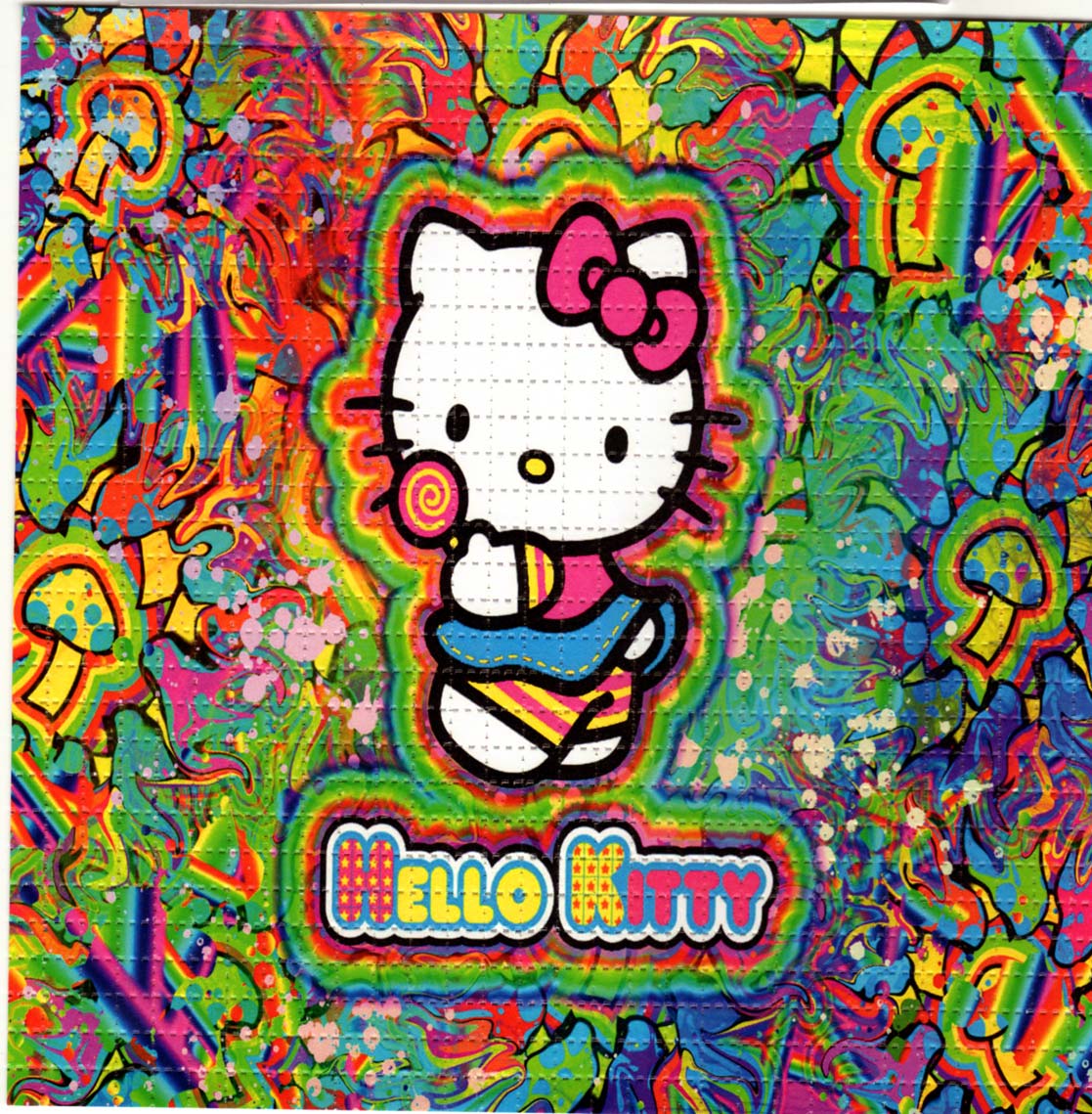 Hello Party Kitten LSD blotter art print