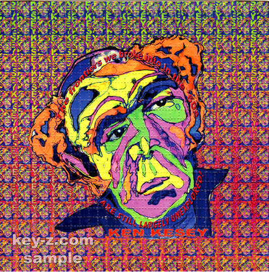 Ken Kesey New Frontiers LSD blotter art print