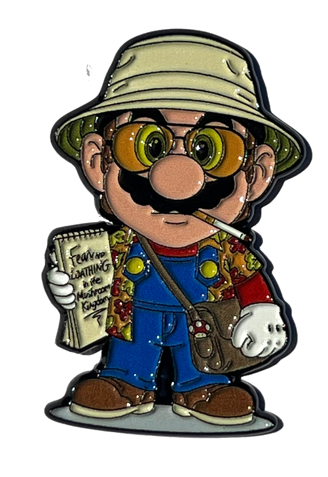Mario Hunter Thompson Mashup Pin