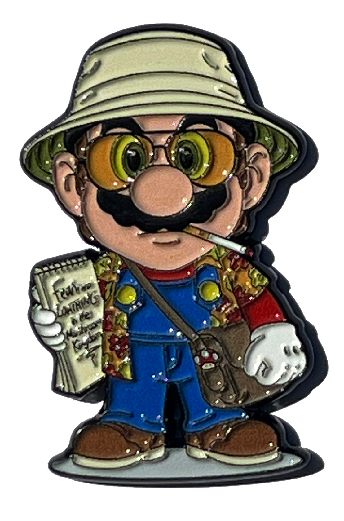 Mario Hunter Thompson Mashup Pin